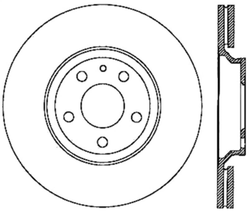 StopTech Sport Cryo Cross Drilled Brake Rotor; Rear Right