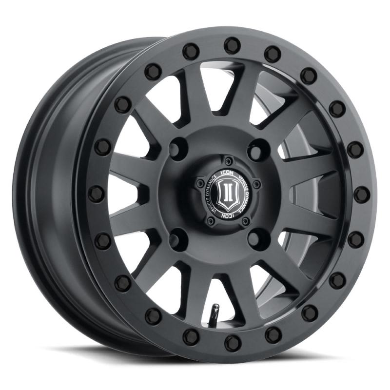 ICON Compression 15x7 4x136 38mm Offset 5+2 BS 111mm Bore Satin Black Wheel 5015703655SB Main Image