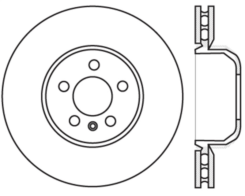 StopTech Sport Cryo Cross Drilled Brake Rotor; Rear Left