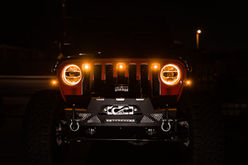 DV8 Offroad 2018+ Jeep JL Grill Amber Marker Lights GRJL-02