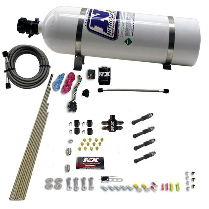 Nitrous Express Dry Direct Port Nitrous Kit 4 Cyl w/15lb Bottle 93046-15 Main Image