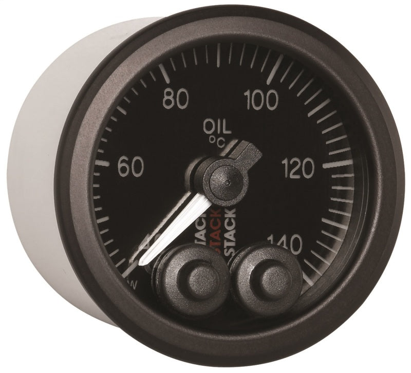 Autometer Stack 52mm 40-140 Deg C 1/8in NPTF Male Pro-Control Oil Temp Gauge - Black ST3509