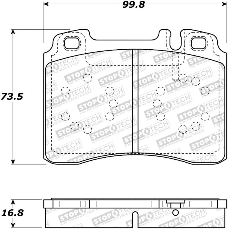 StopTech Street Brake Pads - Front 308.05610 Main Image