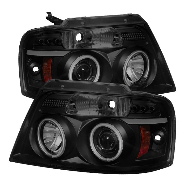 Spyder Ford F150 04-08 Projector Headlights V 2 CCFL Halo LED Blk Smke PRO-YD-FF15004-CCFL-G2-BSM 5078834 Main Image