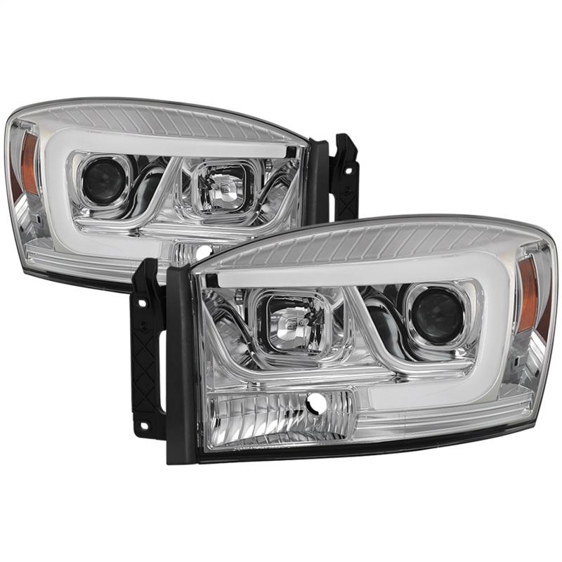 Spyder Dodge Ram 1500 06-08 V2 Projector Headlights - Light Bar DRL - Chrome (PRO-YD-DR06V2-LB-C) 5085290 Main Image