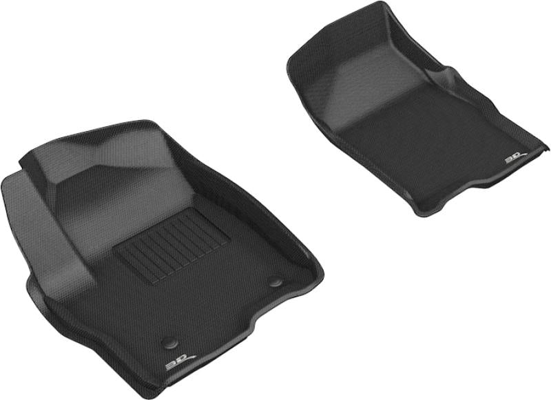 3D MAXpider 2019-2020 GMC/Chevrolet Sierra 1500/Silverado 1500 Kagu 1st Row Floormat - Black L1GM02511509 Main Image