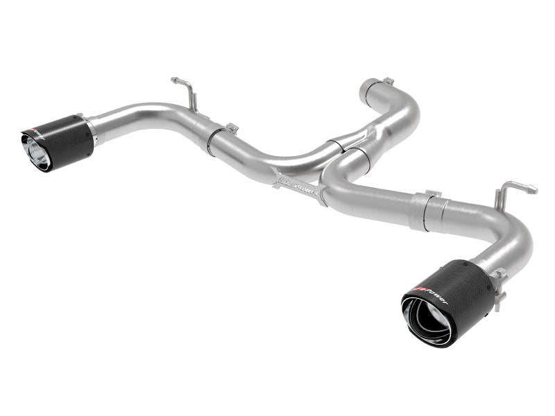 aFe MACH Force-Xp 3in to 2-1/2in Stainless Steel Axle-Back Exhaust Carbon - 15-17 Volkswagen GTI 49-36417-C