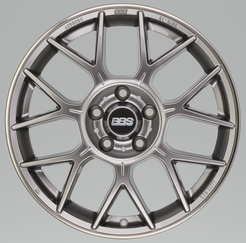 BBS XR 19x8.5 5x112 ET44 Platinum Gloss Wheel -82mm PFS/Clip Required XR0203PG