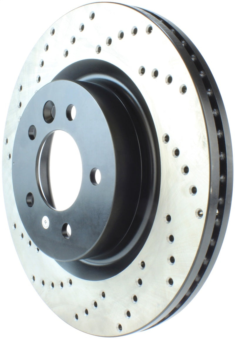 StopTech Sport Cryo Cross Drilled Brake Rotor; Rear Left