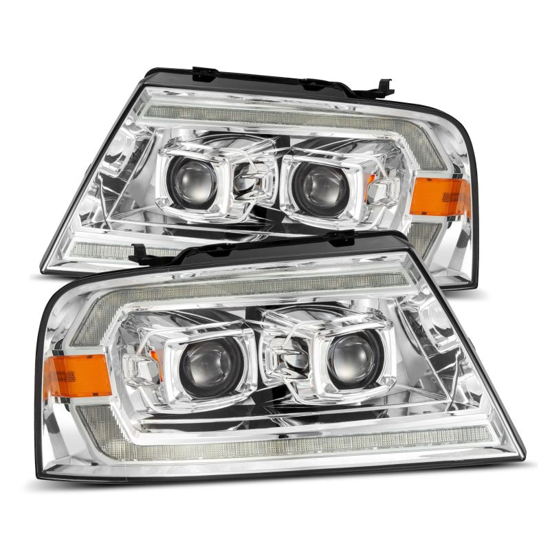 AlphaRex 06-08 Lincoln Mark LT LUXX-Series LED Projector headlights Black w/ Sequential Signal 880132