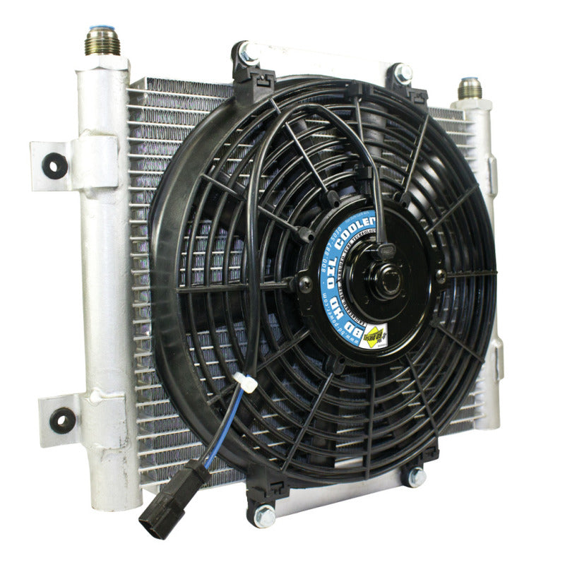 BD Diesel Xtrude Transmission Cooler with Fan -10 JIC Male Connection