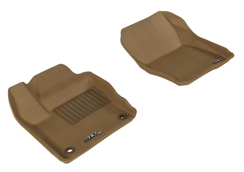 3D MAXpider 2012-2018 Ford Focus Kagu 1st Row Floormat - Tan L1FR02911502 Main Image