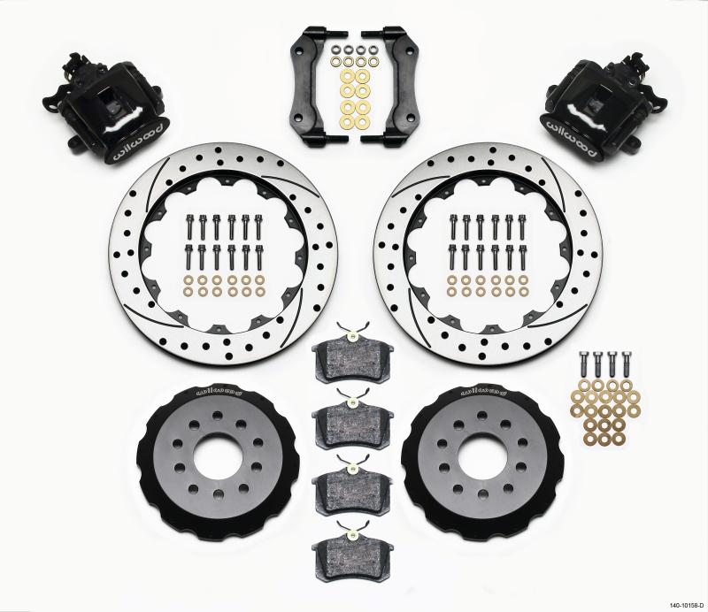 Wilwood Combination Parking Brake Rear Kit 12.88in Drilled Mustang 94-04 140-10158-D Main Image