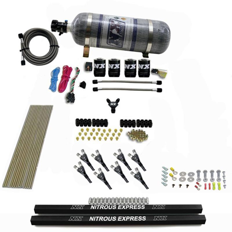 Nitrous Express Pro-Shk/Gas Nitrous Kit (200-600HP) w/Rails and Composite Bottle 91006-12 Main Image