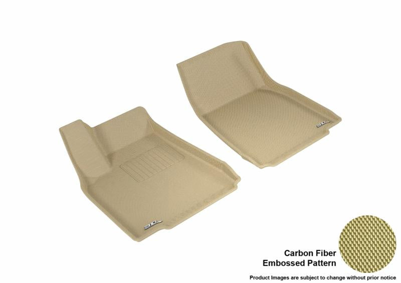 3D MAXpider 2016-2020 Tesla Model X Kagu 1st Row Floormat - Tan L1TL00111502 Main Image