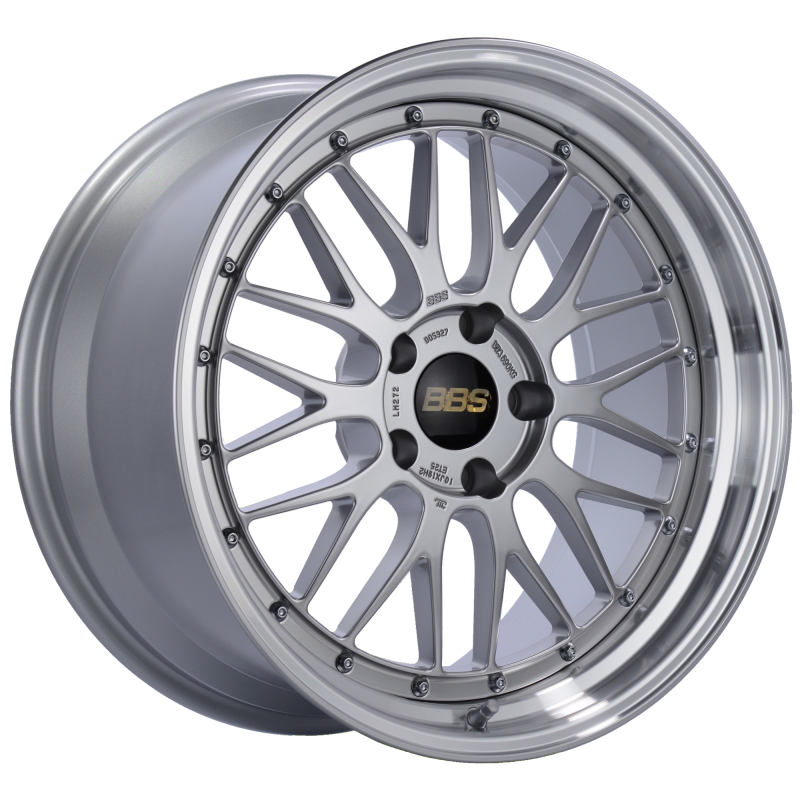 BBS LM 19x9.5 5x120 ET48 Diamond Silver Center Diamond Cut Lip Wheel -82mm PFS/Clip Required LM259DSPK Main Image