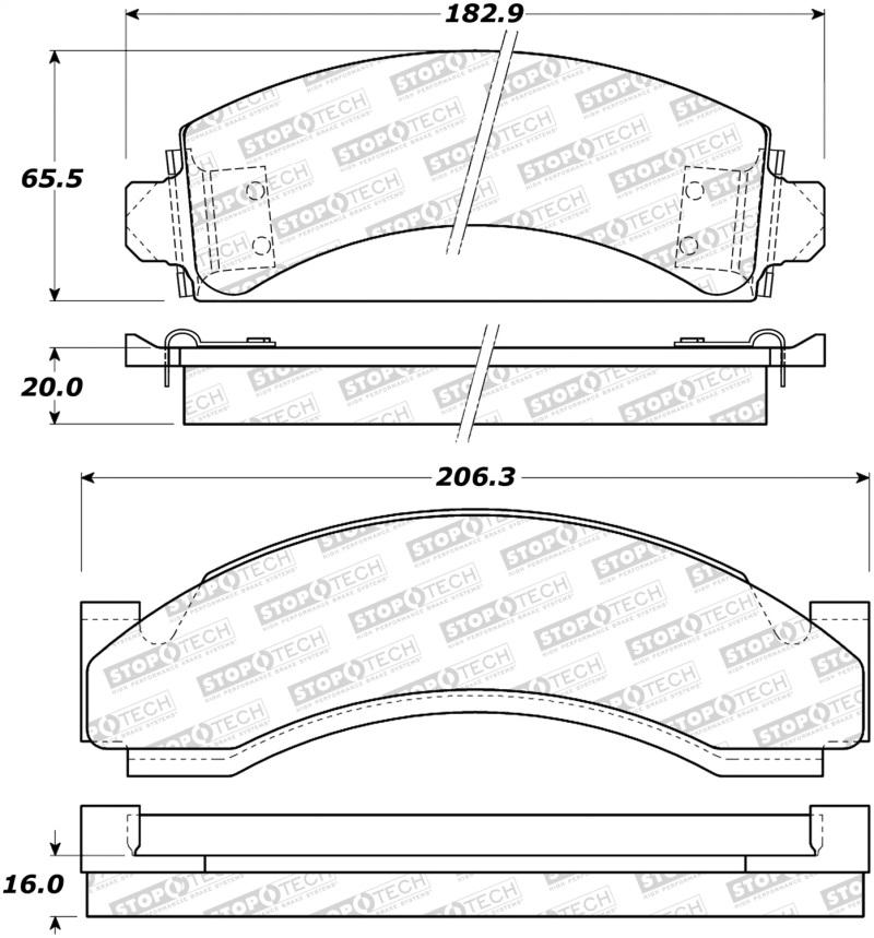 StopTech Street Brake Pads - Rear 308.05430 Main Image