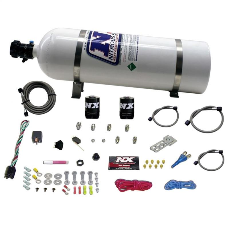 Nitrous Express GM EFI Race Single Nozzle Nitrous Kit (100-250HP) w/15lb Bottle 20118-15 Main Image