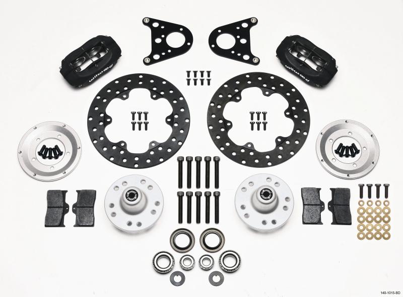 Wilwood Forged Dynalite Front Drag Kit Drilled Rotor Art Morrison Strut 140-1015-BD Main Image