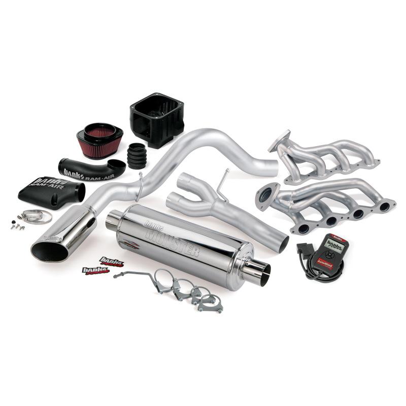 Banks Power 10 Chevy 5.3L CCSB FFV PowerPack System - SS Single Side-Exit Exhaust w/ Chrome Tip 48082 Main Image