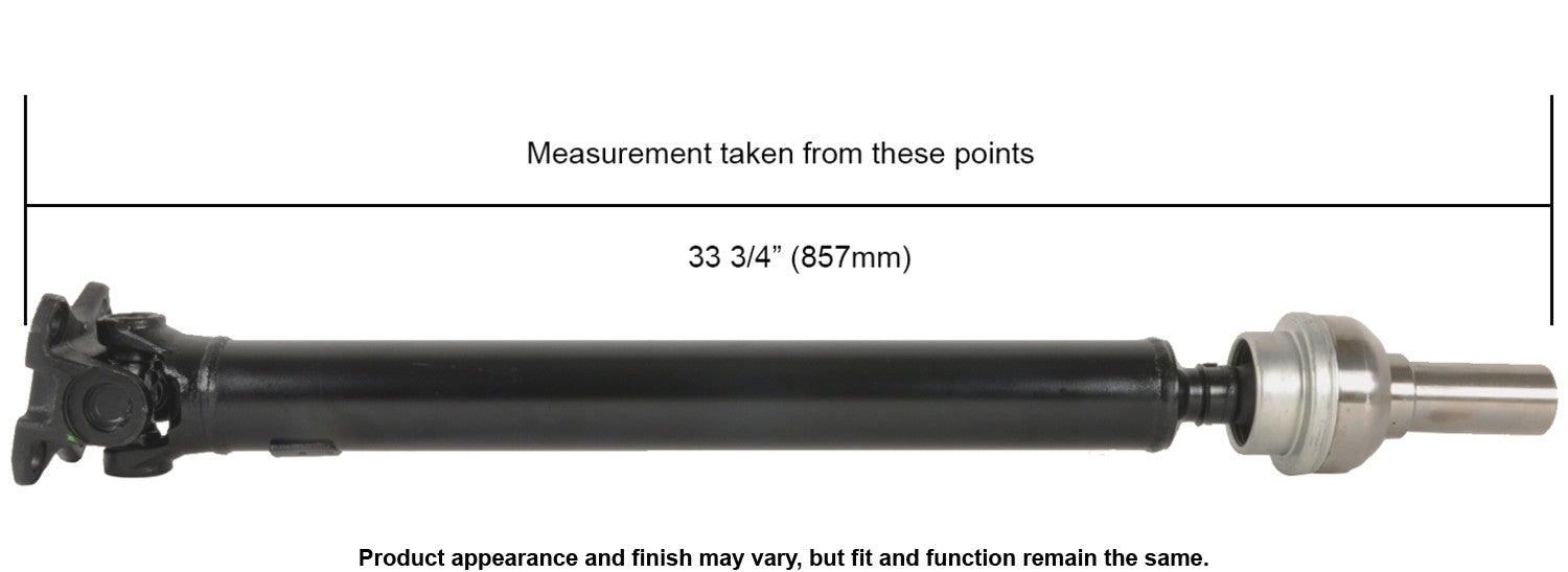 Cardone Reman Remanufactured Driveshaft / Prop Shaft  top view frsport 65-3027