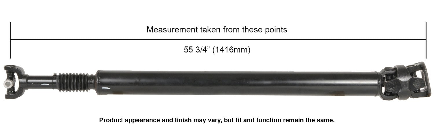 Cardone Reman Remanufactured Driveshaft / Prop Shaft  top view frsport 65-9115