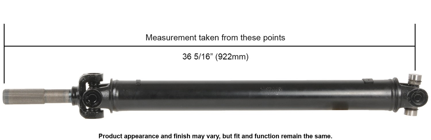 Cardone Reman Remanufactured Driveshaft / Prop Shaft  top view frsport 65-9519