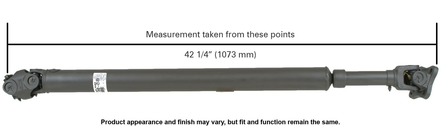 Cardone Reman Remanufactured Driveshaft / Prop Shaft  top view frsport 65-9636