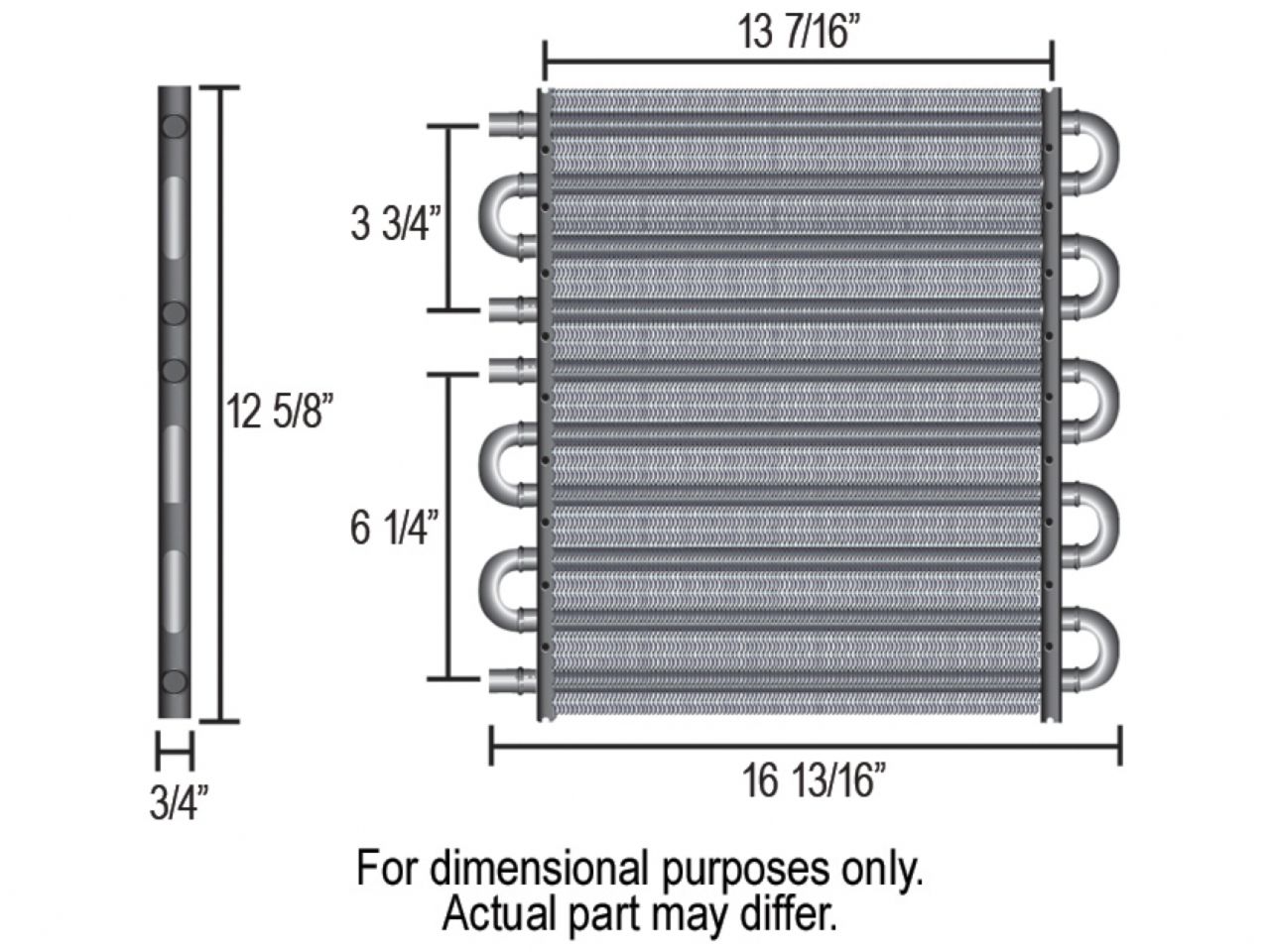 Derale 4 & 6-Pass Dual Circuit Cooler(11/32/1/2 Barb)