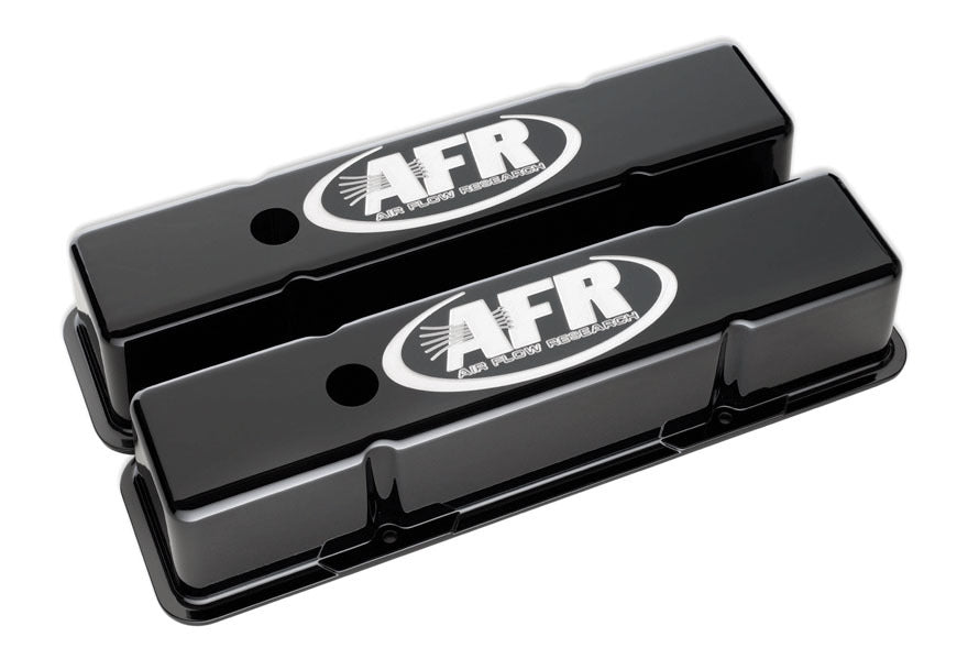 Air Flow Research SBC Tall Alum Valve Cvr Black w/AFR Logo AFR6705