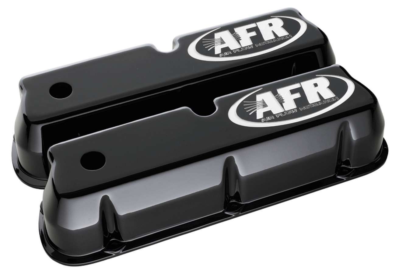 Air Flow Research SBF Tall Alum Valve Cvr Black w/AFR Logo AFR6715