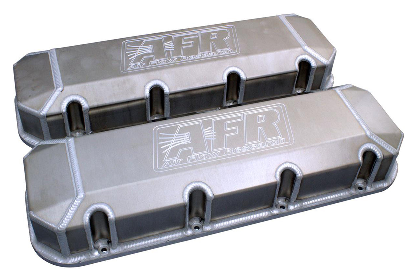 Air Flow Research BBC Fab. Alm Valve Cover Set w/AFR 18 Degr Heads AFR6728