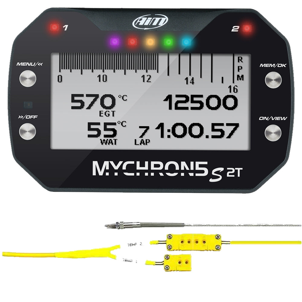 AIM MyChron 5S 2T w/ EGT & Water Temp AIMXD2M5S2TEGTRM1011U