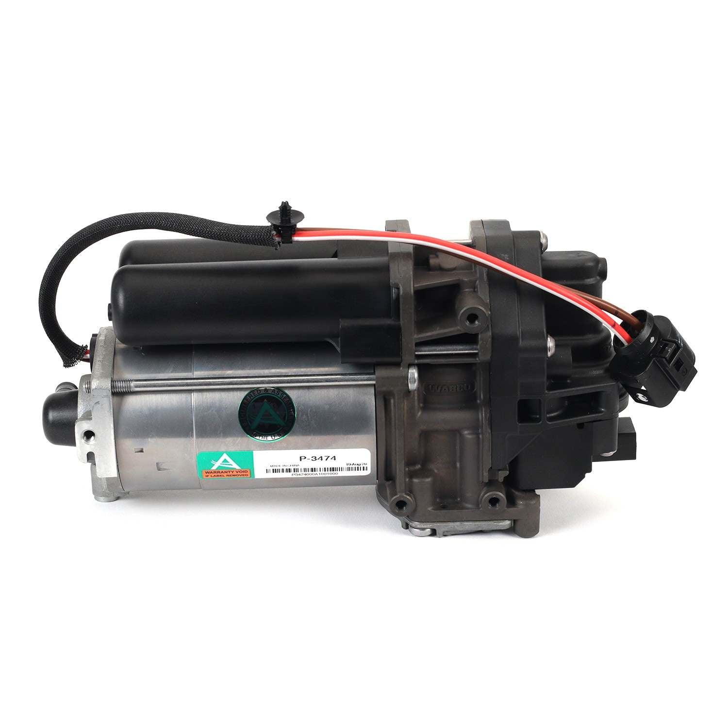 Arnott Industries Air Suspension Compressor  top view frsport P-3474