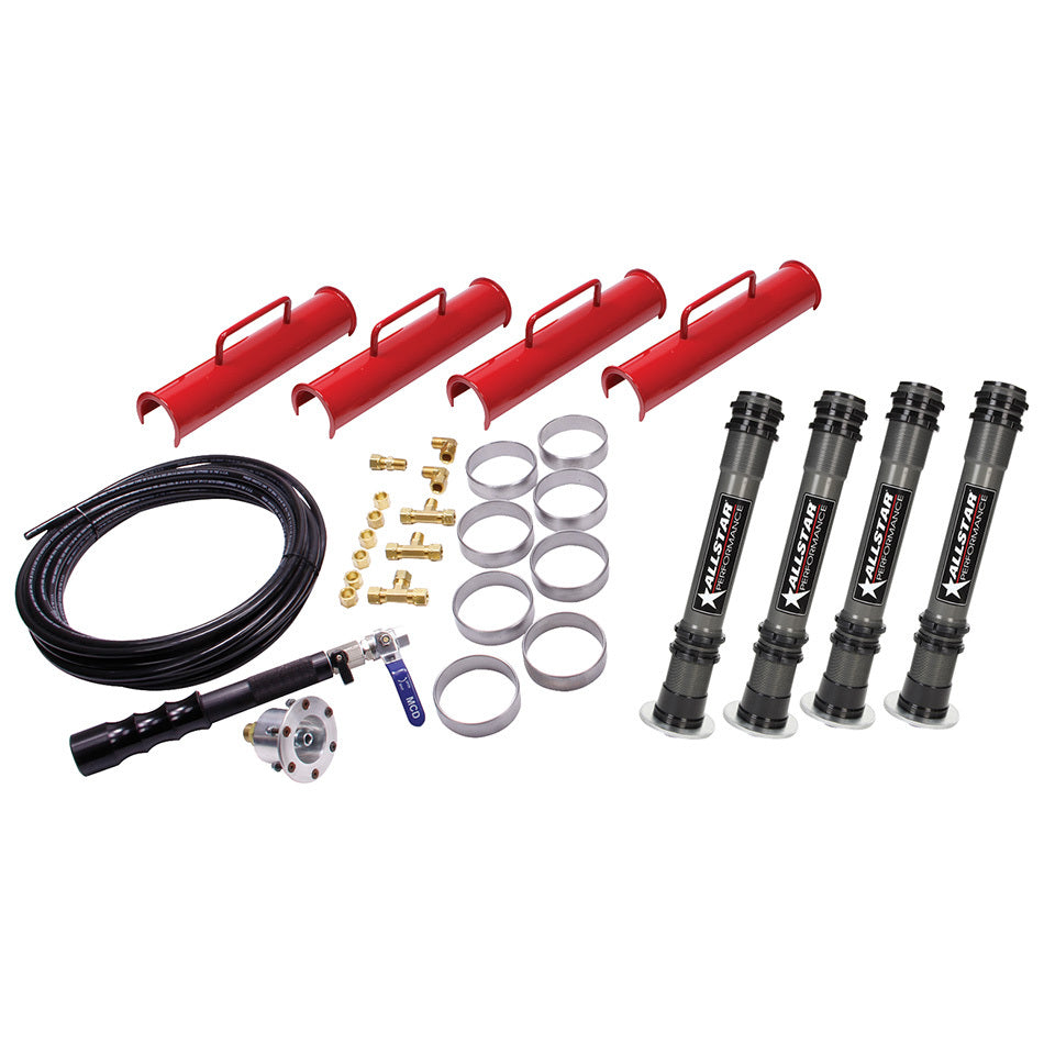 Allstar Performance Air Jacks Complete Kit 4pcs 15.25in w/Dirt Foot ALL11301