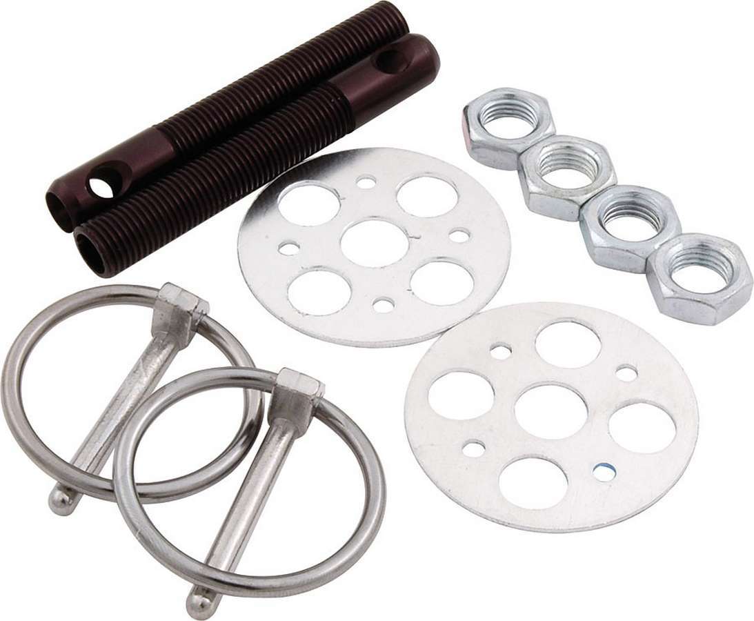 Allstar Performance LW Alum Hood Pin Kit 3/8in Black ALL18473