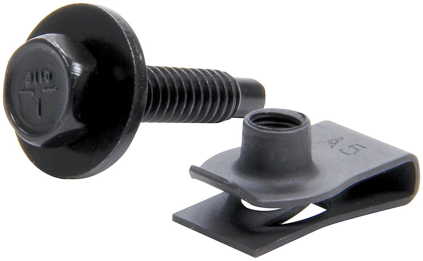 Allstar Performance Body Bolt Kit w/ Clips 10pk Black ALL18558