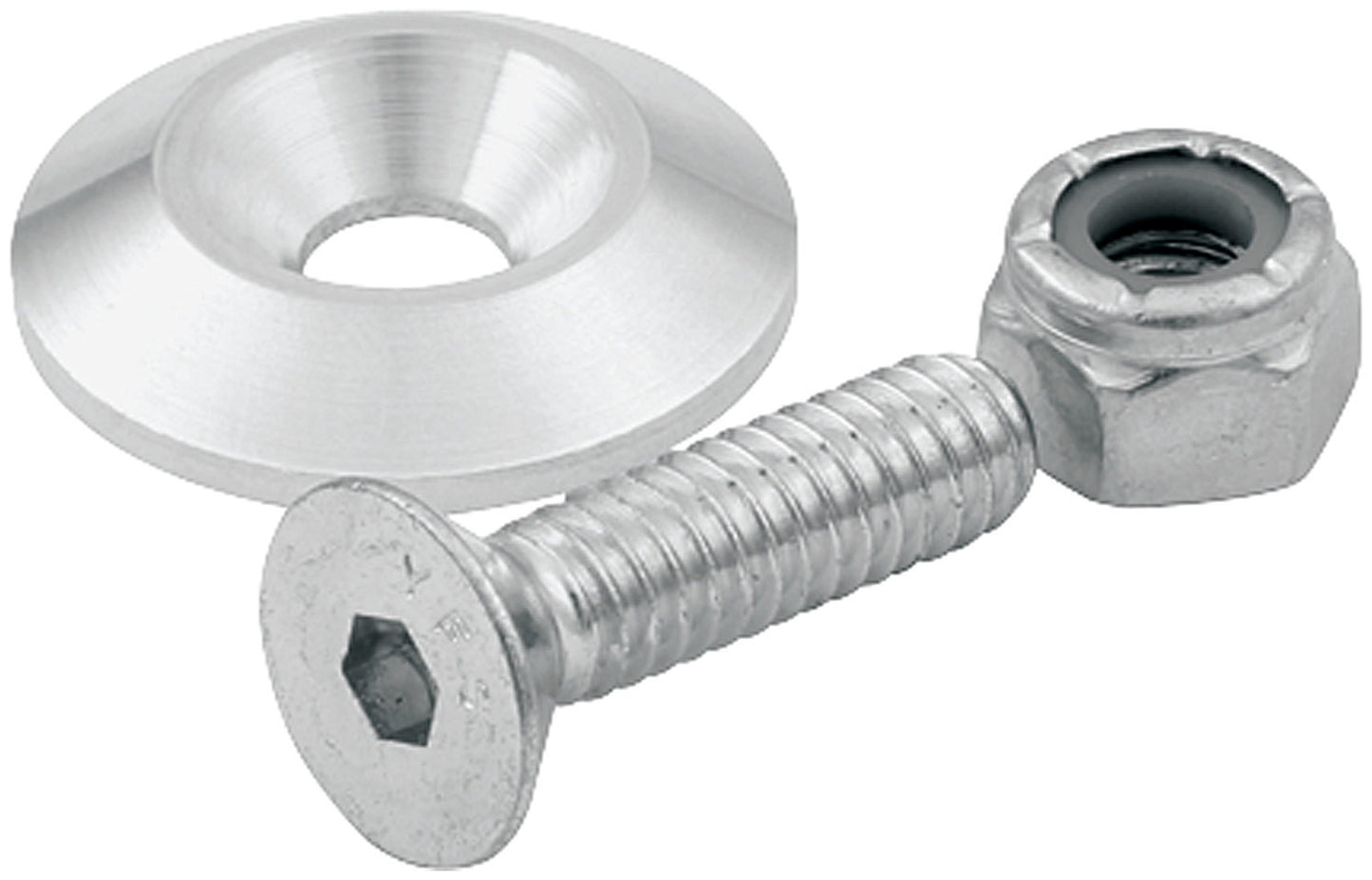 Allstar Performance Countersunk Bolts 1/4in w/ 1in Washer 10pk ALL18632
