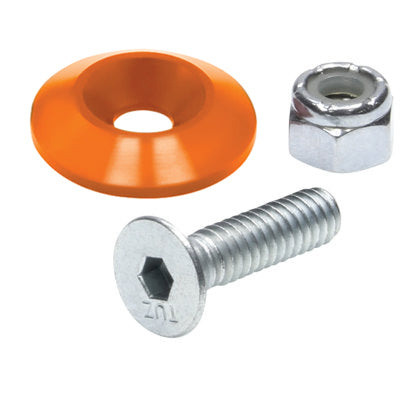 Allstar Performance Countersunk Bolt Kit Orange 10pk ALL18684
