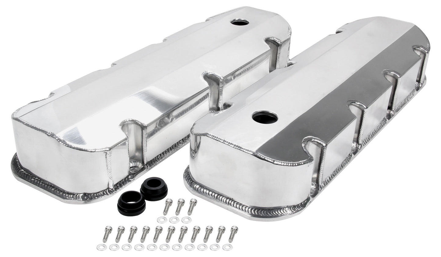 Allstar Performance Valve Covers BBC Fab Aluminum w/ Holes ALL26177