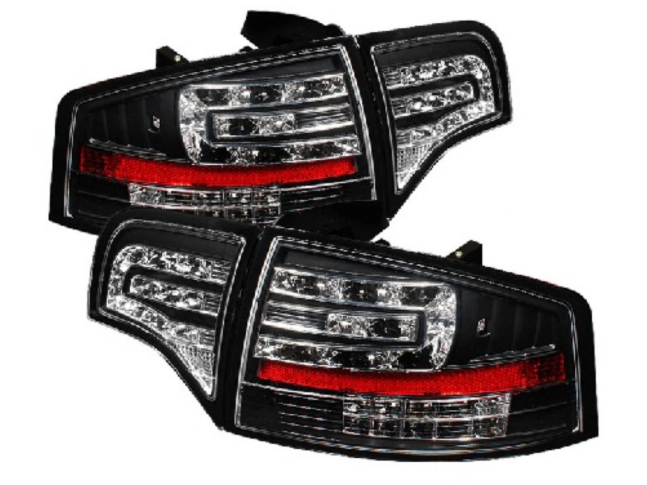 Spyder Audi A4 4Dr 06-08 LED Tail Lights - Black (SKU #5029287) 0BB4Y