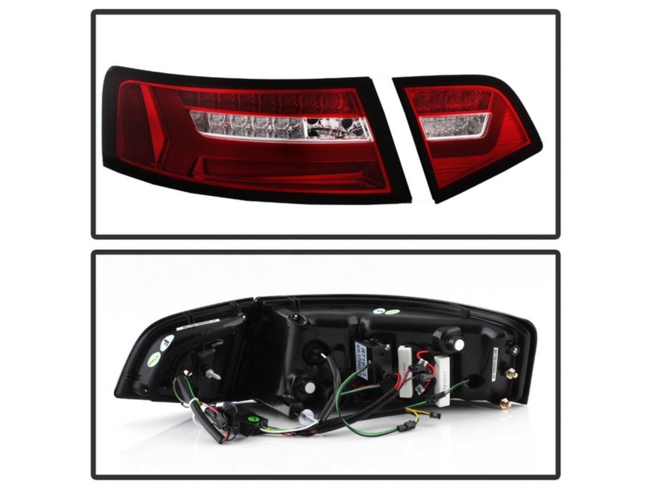 Spyder Audi A6 09-12 LED Tail Lights - Red Clear