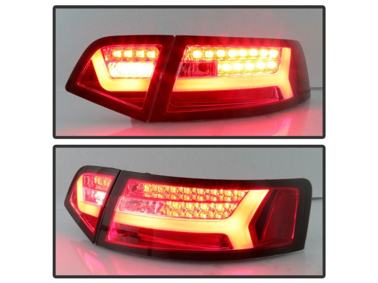 Spyder Audi A6 09-12 LED Tail Lights - Red Clear