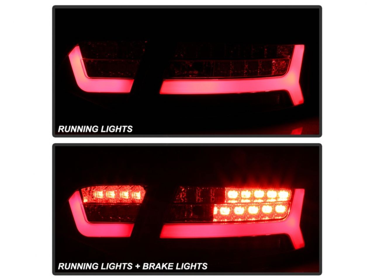 Spyder Audi A6 09-12 LED Tail Lights - Red Clear