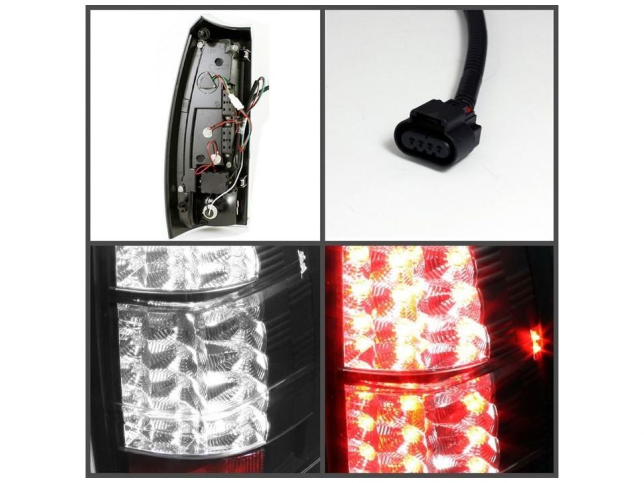 Spyder Chevy Avalanche 07-13 LED Tail Lights - Black (SKU #5032461)