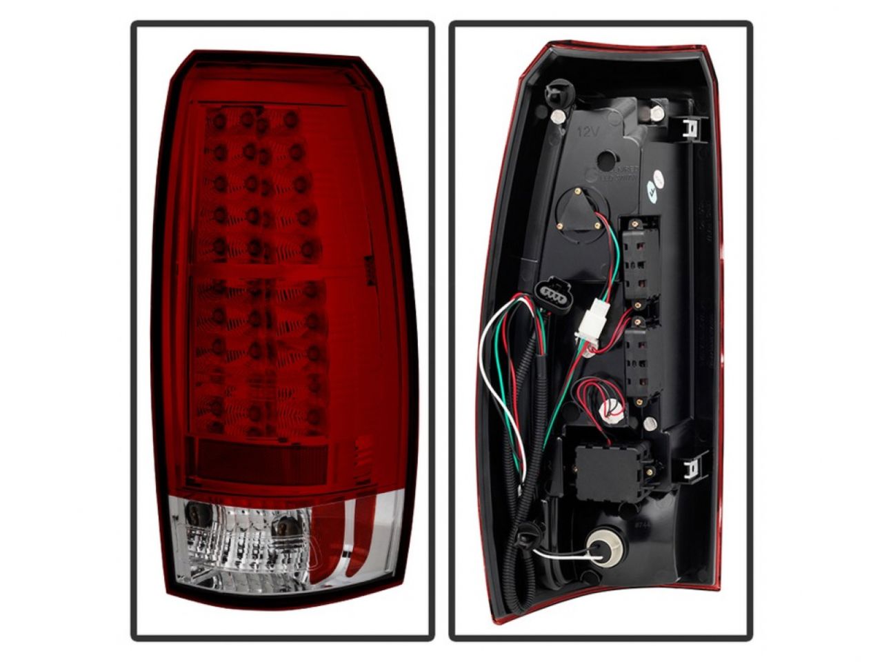 Spyder Chevy Avalanche 07-13 LED Tail Lights - Red Clear (SKU #5032478)