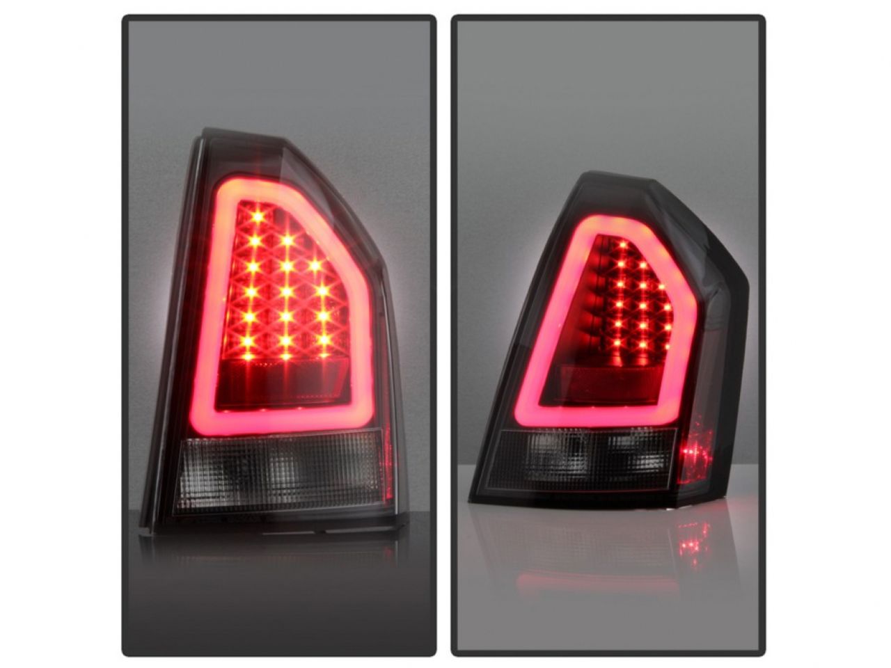 Spyder Chrysler 300 05-07 Version 2 LED Tail Lights - Black