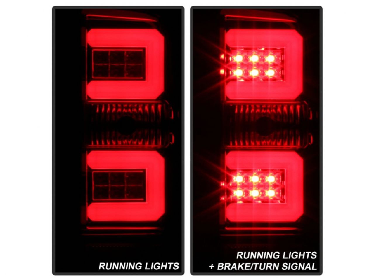 Spyder Chevy Silverado 2016-2017 Light Bar LED Tail Lights - Red Clear