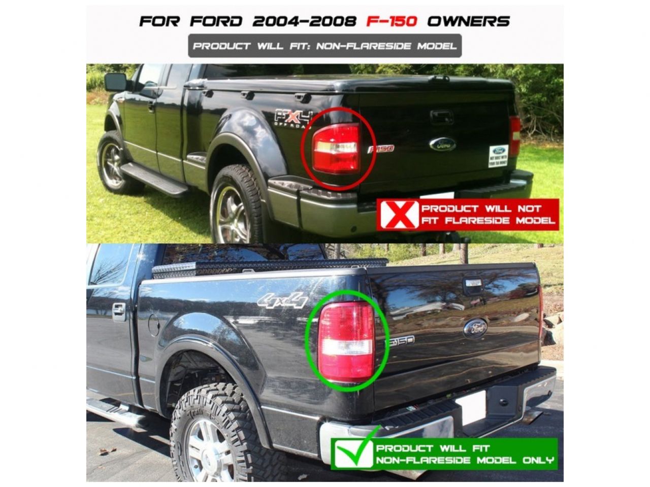 Spyder Ford F150 Styleside 04-08 (Not Fit Heritage & SVT) LED Tail Lights