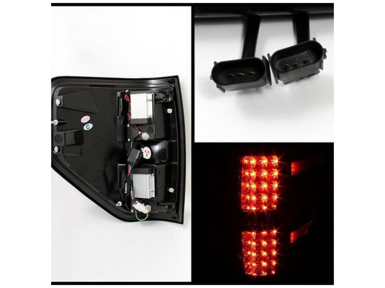 Spyder Ford F150 09-14 LED Tail Lights - Black (SKU #5008374)